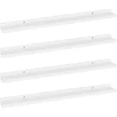 vidaXL Wandschappen 4 st 80x9x3 cm wit