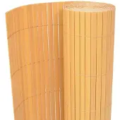 vidaXL Tuinafscheiding dubbelzijdig 90x500 cm PVC geel