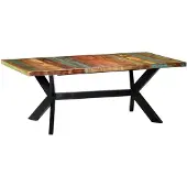 vidaXL Eettafel 200x100x75 cm massief gerecycled hout