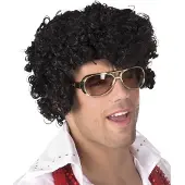 Boland Pruik rock 'n roll | elvis (zwart)