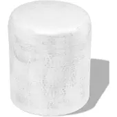 vidaXL Krukje/bijzettafeltje gehamerd aluminium zilverkleurig