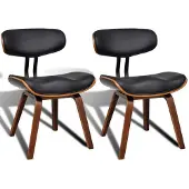 vidaXL Eetkamerstoelen met rugleuning Art Deco kunstleer 2 st online kopen