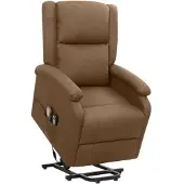 vidaXL Sta-op-massagestoel stof bruin-VXL-329713