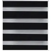 vidaXL Duo Rolgordijn 90x150cm Zwart online kopen