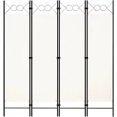 vidaXL Kamerscherm met 4 panelen 160x180 cm wit