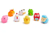 Munchkin Badspeelgoed - Bad Farm Squirters - Boerderij Badvriendjes - Per 8 Stuks - Vanaf 9 Maanden