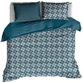 De Witte Lietaer Dekbedovertrek Escher Legion Blue Satijn-140 x 200 / 220 cm | 1-Persoons