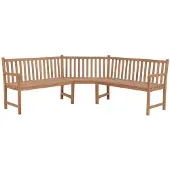 vidaXL Tuinhoekbank 185x185x90 cm massief teakhout
