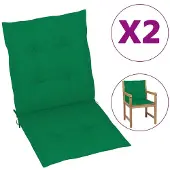 vidaXL Tuinstoelkussens lage rug 2 st 100x50x3 cm oxford stof groen