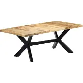 vidaXL Eettafel 200x100x75 cm massief mangohout