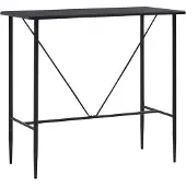 vidaXL Bartafel 120x60x110 cm MDF zwart