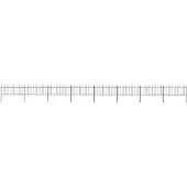 vidaXL Clôture de Jardin avec Dessus en Lance Panneaux de Clôture Décorative Barrière de Jardin Patio Ferme Extérieur Acier 13,6x0,8 m
