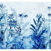 Overig Fotobehang Blue Jungle - Blauw - 2,80m X 300cm