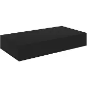 vidaXL Wandschap met lade zwevend 48x25x8 cm zwart