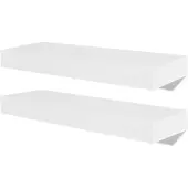 vidaXL Wandplanken MDF zwevend voor boeken/dvd wit 2 st