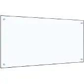 vidaXL Spatscherm keuken 100x50 cm gehard glas transparant