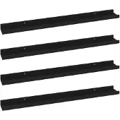 vidaXL Wandschappen 4 st 80x9x3 cm zwart