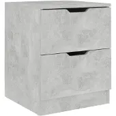vidaXL Nachtkastje 40x40x50 cm bewerkt hout betongrijs