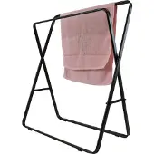 Huismerk Premium Handdoekenrek Metaal Zwart - 1000 Gram