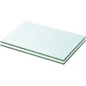 vidaXL Schappen 2 st 20x25 cm glas transparant