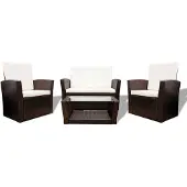 vidaXL Loungeset poly rattan bruin 10-delig online kopen