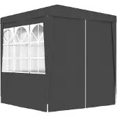 vidaXL Partytent met zijwanden professioneel 90 g/m² 2x2 m antraciet