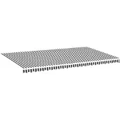 vidaXL Vervangingsdoek voor luifel 600x350 cm antracietkleurig en wit