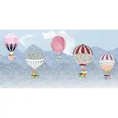 Overig Fotobehang Happy Ballon - Blauw - 2,50m X 500cm