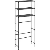 vidaXL Opbergrek voor boven wasmachine 3-laags 69x28x169 cm zwart