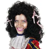 Haza Dames Pietpruik Wetlook Met Roze Strikjes