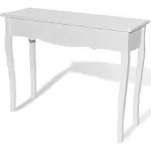 vidaXL Bijzettafel wit