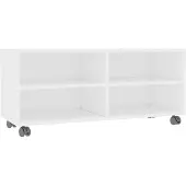 vidaXL Tv-meubel met wieltjes 90x35x35 cm bewerkt hout wit