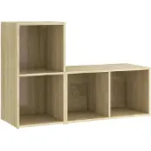 vidaXL Tv-meubelen 2 st 72x35x36,5 cm bewerkt hout sonoma eikenkleurig