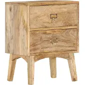 vidaXL Nachtkastje 40x35x55 cm massief mangohout
