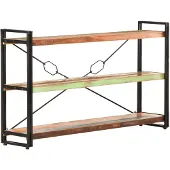 vidaXL Boekenkast met 3 schappen 140x30x80 cm massief gerecycled hout