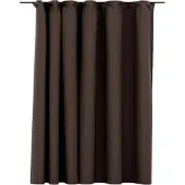 vidaXL Gordijn linnen-look verduisterend met haken 290x245 cm taupe