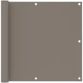 vidaXL Balkonscherm 90x400 cm oxford stof taupe