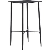 vidaXL Bartafel 60x60x111 cm MDF zwart