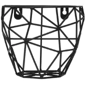 Tak Design Thanwa Mand L - Wandbevestiging - Metaaldraad - 20,5 x 11,5 x 15 cm - Zwart