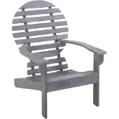 vidaXL Stoel Adirondack massief acaciahout grijs