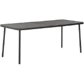 vidaXL Tuintafel 180x83x72 cm staal donkergrijs