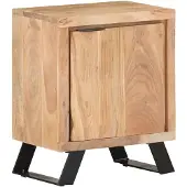 vidaXL Nachtkastje met natuurlijke rand 40x30x50 cm massief acaciahout