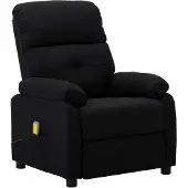 vidaXL Massagestoel stof zwart