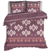 Romanette Dekbedovertrek Belmonte Oudrose Katoen-240 x 200 / 220 cm | Lits-Jumeaux