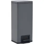 vidaXL Pedaalemmer met anti-vingerafdruk 30 L RVS grijs