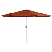 vidaXL Parasol met metalen paal 390 cm terracottakleurig