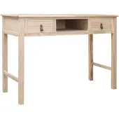 vidaXL Bureau, naturel, 110 x 45 x 76 cm, hout