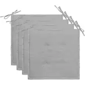 vidaXL Tuinstoelkussens 4 st 40x40x4 cm oxford stof grijs