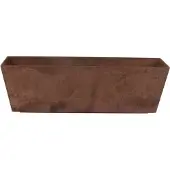 Ter Steege Bloempot/plantenpot balkonbak van gerecycled kunststof terra bruin D55 x 17 en H17 cm - Plantenbakken