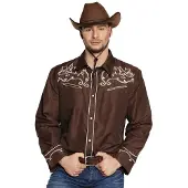 Boland Shirt Western Heren Bruin